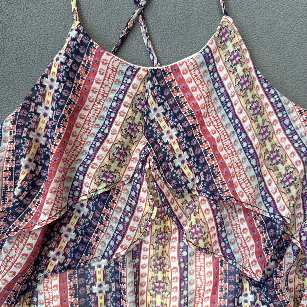 BCBG MAXAZRIA Dress Womens XS Spaghetti Criss Cross Strap Cocktail Mini Boho Y2K - Picture 4 of 16